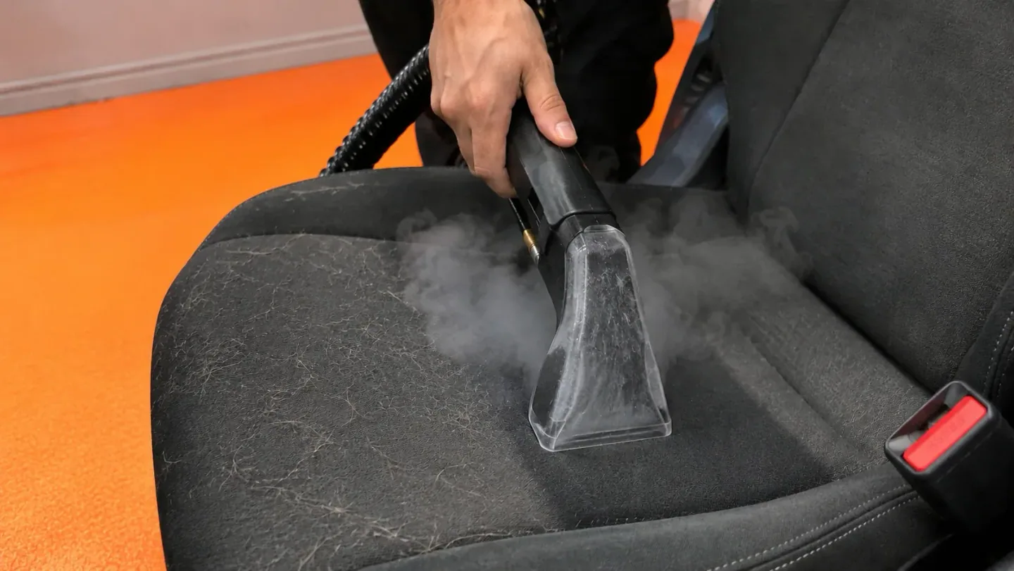 Detaylı araç iç temizliği buhar makinesi koltuk — Peak Detailing İstanbul