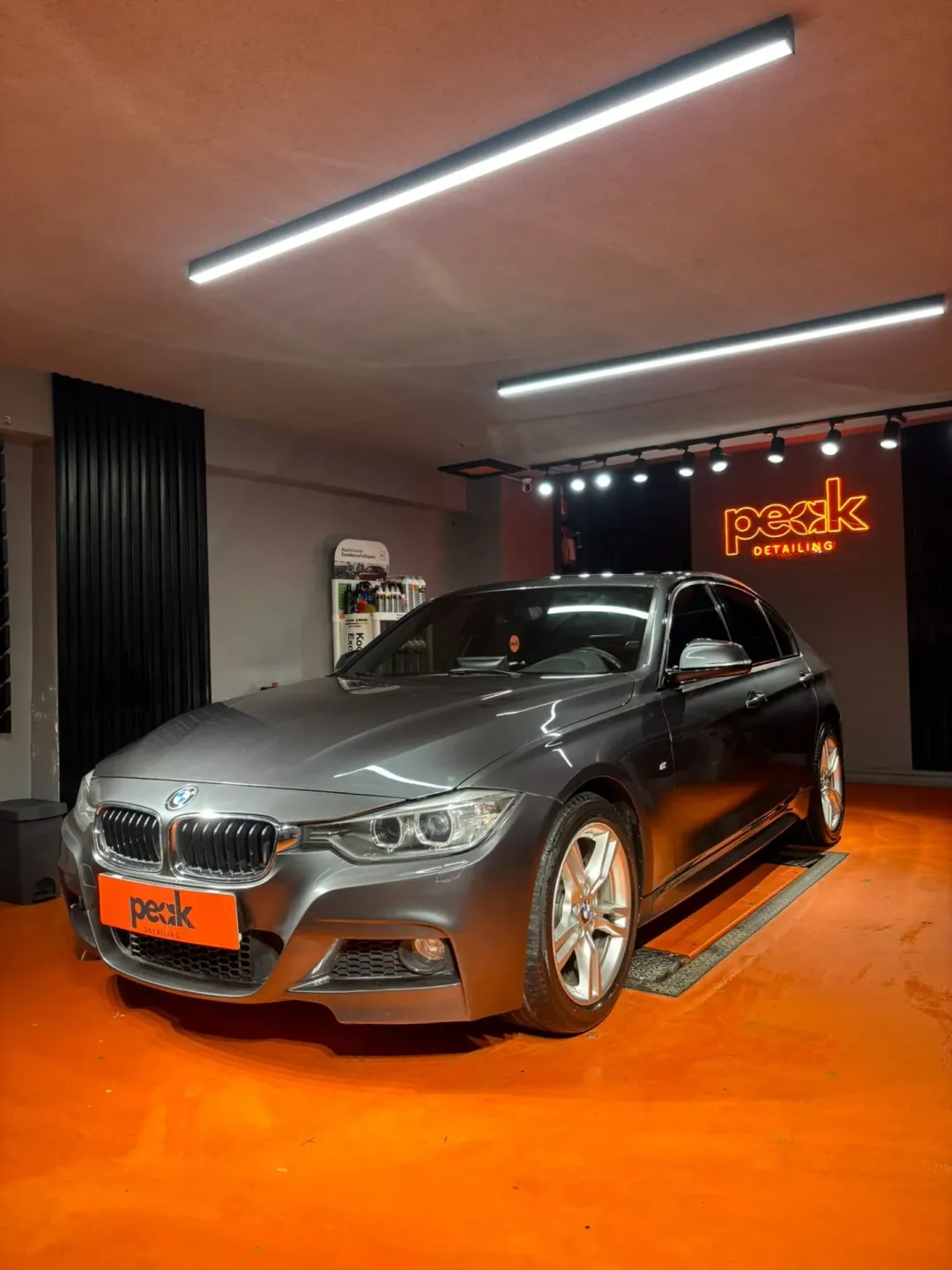 Film applied to a side window — BMW 3 Series