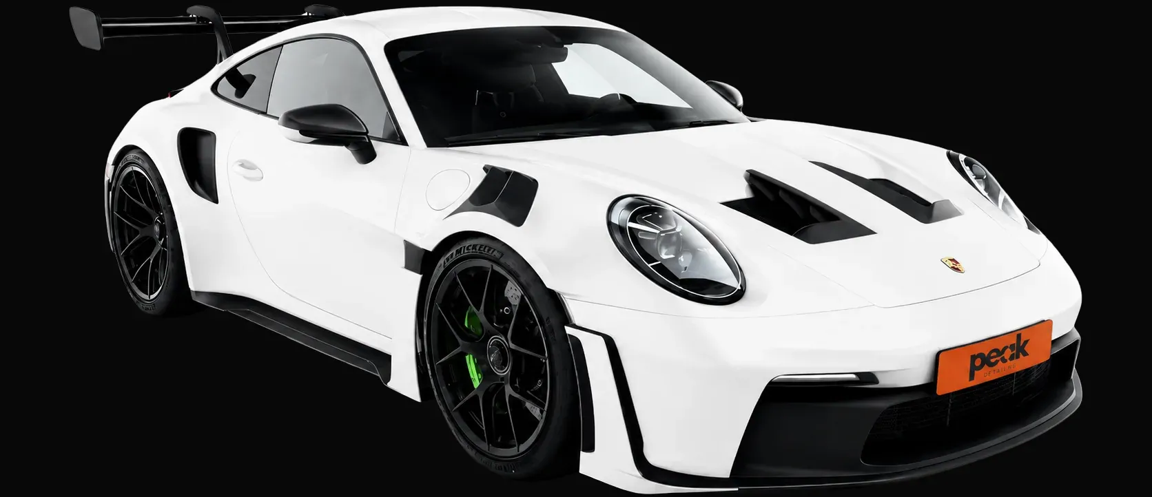 Porsche 911 GT3 RS — Peak Detailing PPF kaplama bölge haritası